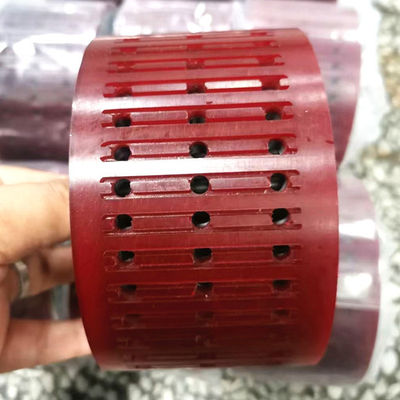 Kautschuk/Stahlmaterial Rotfarbe Verschleißbeständiges Saugrad für Faltmaschinenteile und Offsetdruckzubehör
