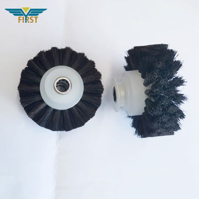 60 * 8,5 * 35 mm schwarzes Bürstenrad für KBA-Druckmaschinenteile aus hochwertigem Kunststoff mit langer Lebensdauer