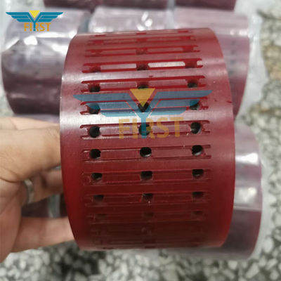 Rotfarbiges Saugrad 124*70mm Polyurethan-Druckteile für Klappmaschine