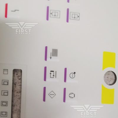 Weißfarbige Membranplatte Symbol Buchstabenetikett für Heidelberg SM102 Druckmaschine Aufkleber in 63*21.2 oder 37*15.5cm Größe