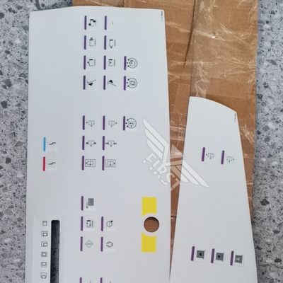 Weißfarbige Membranplatte Symbol Buchstabenetikett für Heidelberg SM102 Druckmaschine Aufkleber in 63*21.2 oder 37*15.5cm Größe